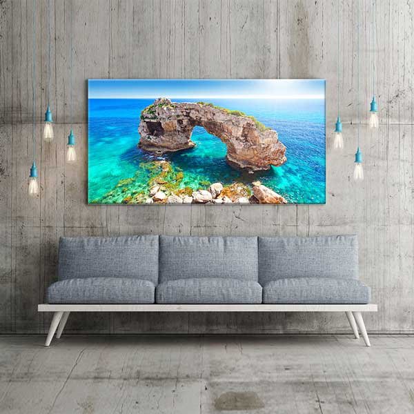 Doğal Kaya Kemeri ve Turkuaz Sahil Manzarası Kanvas Tablo – 13679