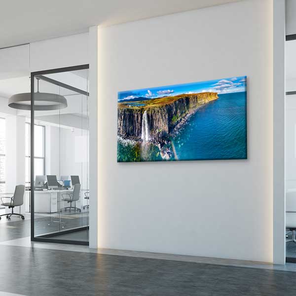 Isle of Skye Kilt Rock Mealt Şelalesi Okyanus Manzarası Kanvas Tablo – 13707