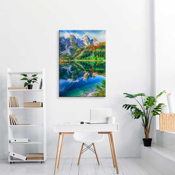 Dağ Yansıması Göl Manzarası Kanvas Tablo 13846