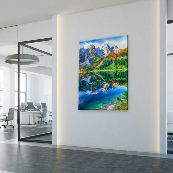 Dağ Yansıması Göl Manzarası Kanvas Tablo 13846