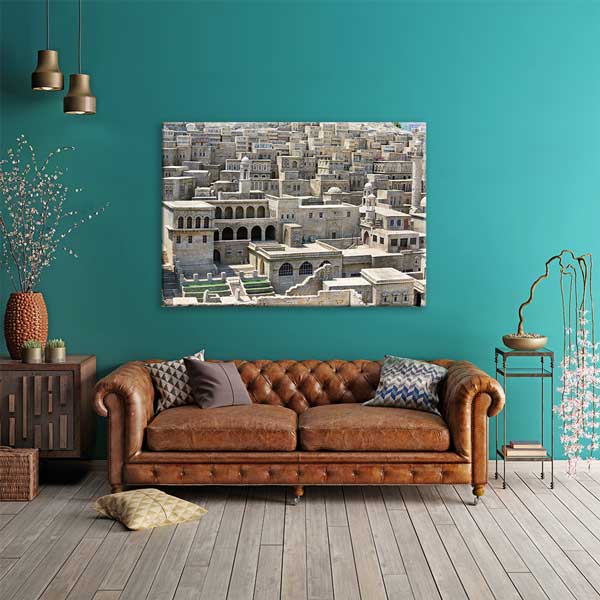 Geleneksel Anadolu Taş Şehir Dokusu Kanvas Tablo 11989