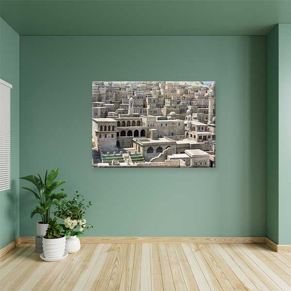 Geleneksel Anadolu Taş Şehir Dokusu Kanvas Tablo 11989