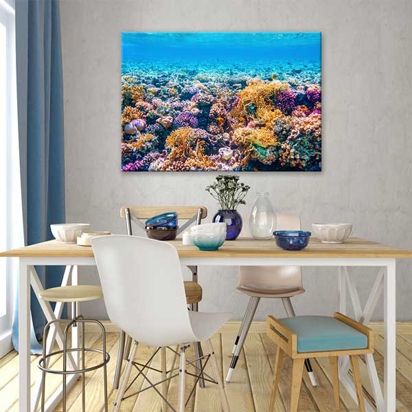 Mercan Resifi Su Altı Kanvas Tablo 13313