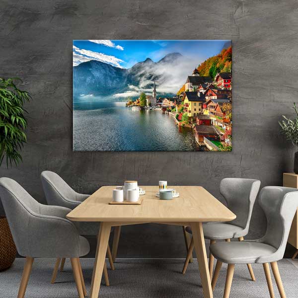 Hallstatt Gölü Manzarası Kanvas Tablo 13449