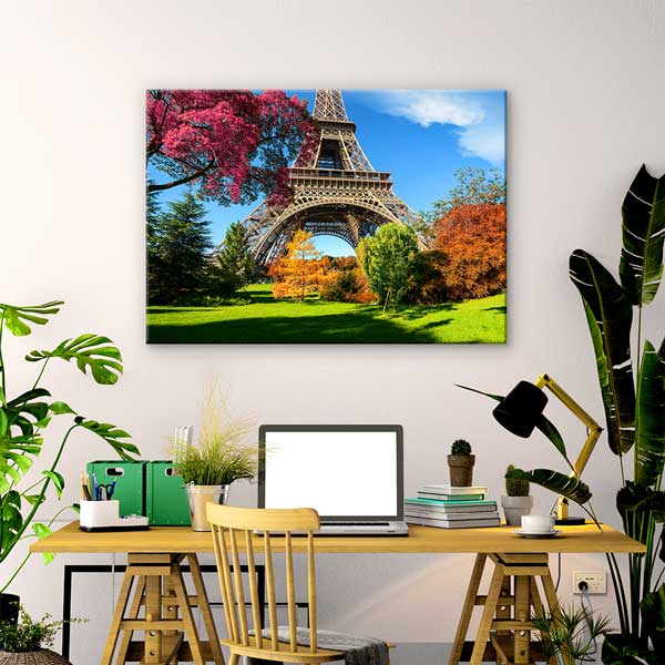 canvas-wall-design-13452-02 Eyfel Kulesi Paris Manzara Kanvas Tablo 13452