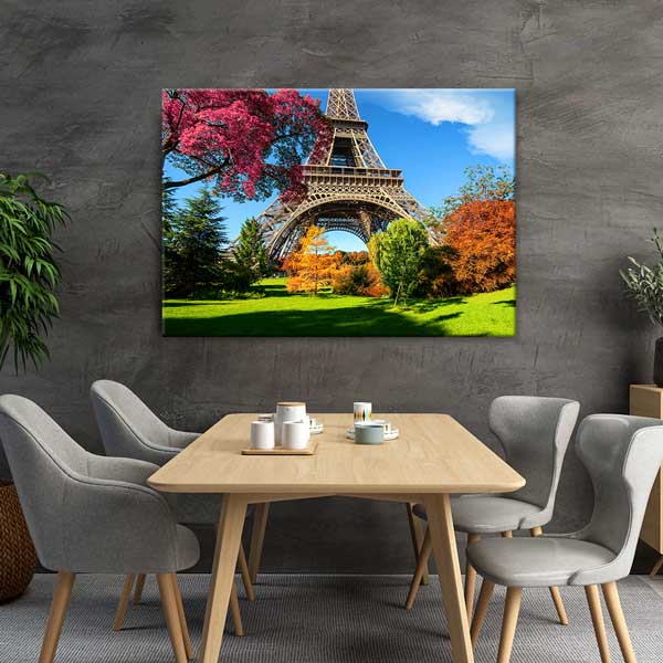 canvas-wall-design-13452-03 Eyfel Kulesi Paris Manzara Kanvas Tablo 13452