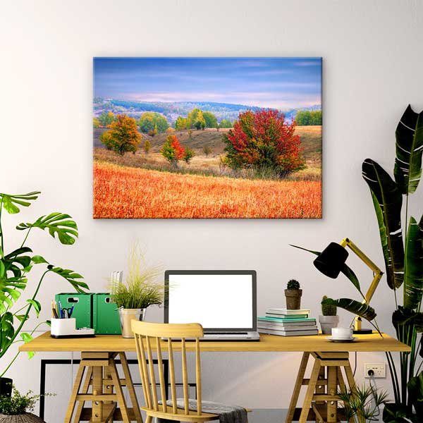 Sonbahar Kır Manzarası Kanvas Tablo 13535
