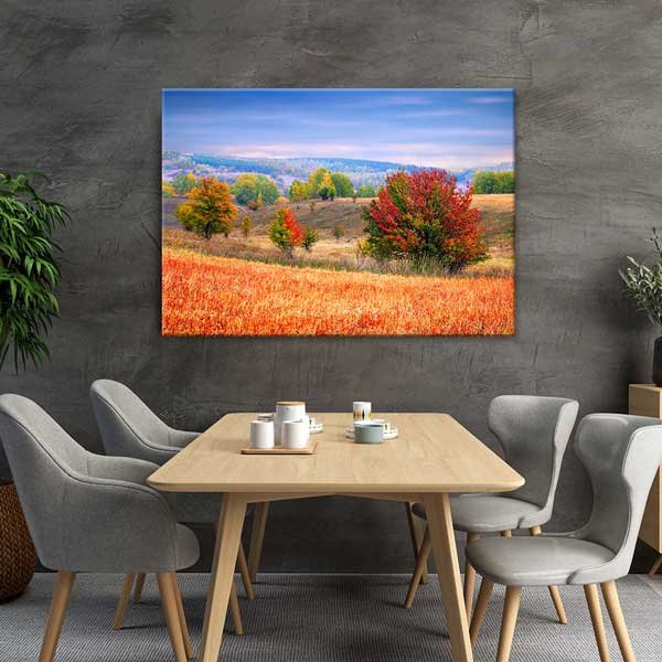 Sonbahar Kır Manzarası Kanvas Tablo 13535