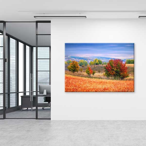 Sonbahar Kır Manzarası Kanvas Tablo 13535