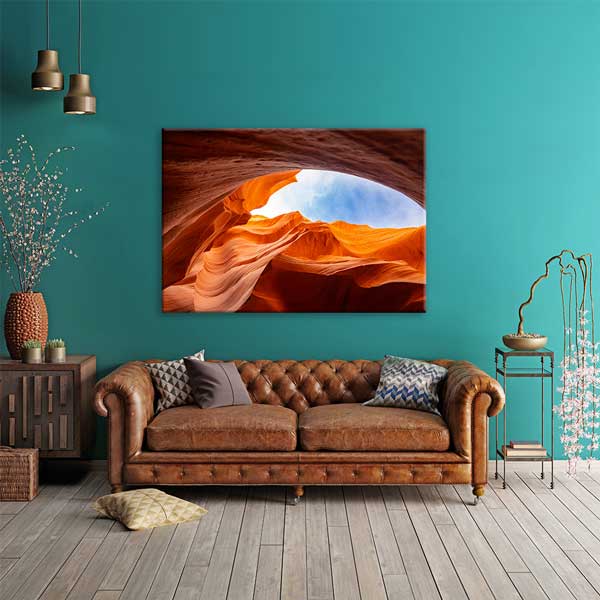 canvas-wall-design-13546-01 Kanyon Kaya Oluşumları ve Gökyüzü Manzarası Kanvas Tablo 13546