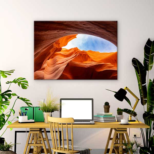 canvas-wall-design-13546-02 Kanyon Kaya Oluşumları ve Gökyüzü Manzarası Kanvas Tablo 13546