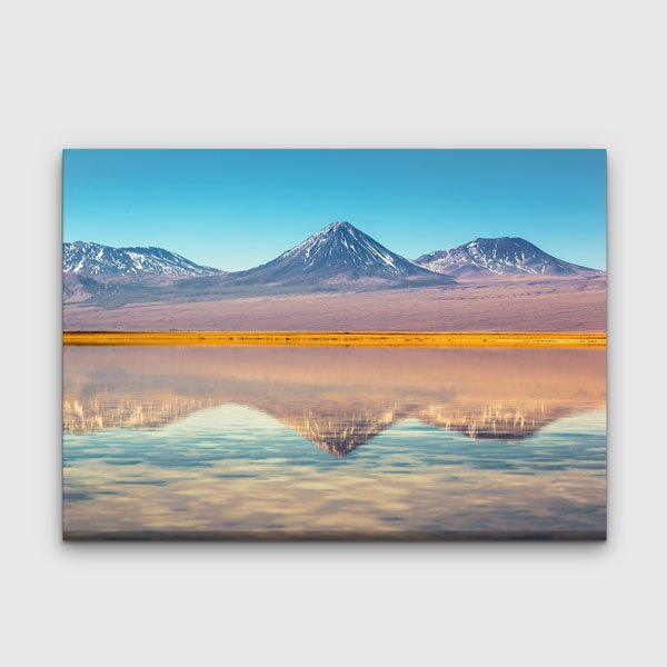 Yansımalı Dağ Manzarası Kanvas Tablo 13557