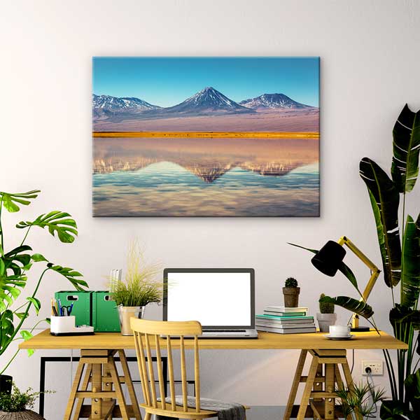 Yansımalı Dağ Manzarası Kanvas Tablo 13557