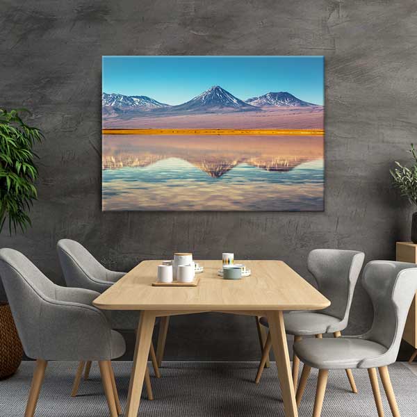 Yansımalı Dağ Manzarası Kanvas Tablo 13557