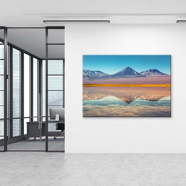 Yansımalı Dağ Manzarası Kanvas Tablo 13557