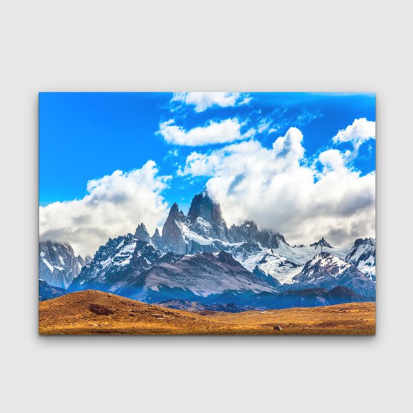 Karlı Zirveler Dağ Manzarası Kanvas Tablo 13561