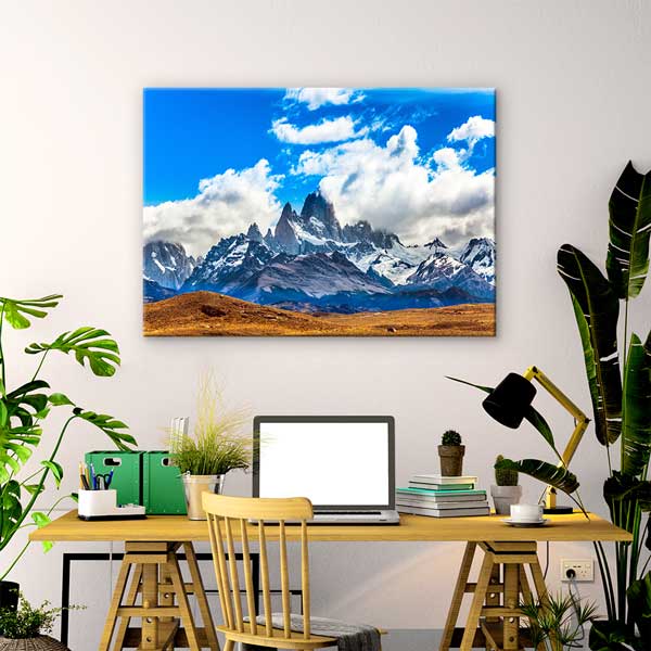 canvas-wall-design-13561-02 Karlı Zirveler Dağ Manzarası Kanvas Tablo 13561