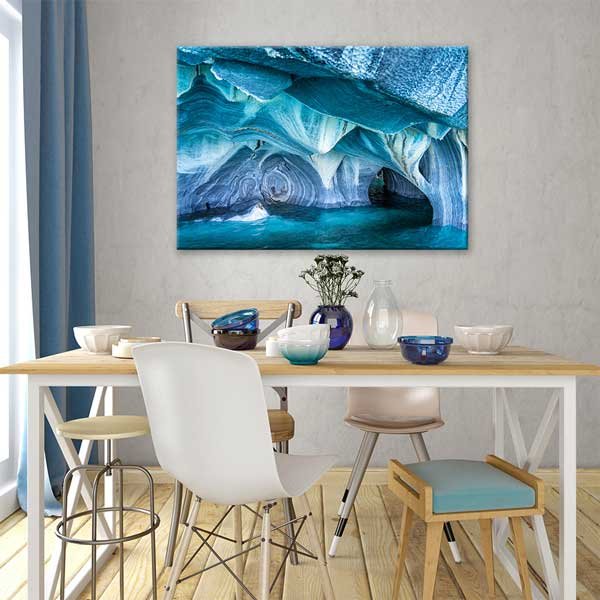 Turkuaz Mermer Mağaralar Manzarası Kanvas Tablo 13570