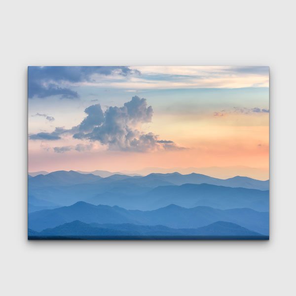 Gün Batımında Katmanlı Dağ Manzarası Fotoğraf Sanatı Kanvas Tablo 13621