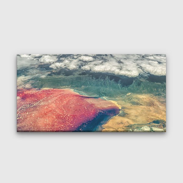 Havadan Renkli Kıyı Kanvas Tablo – 13638