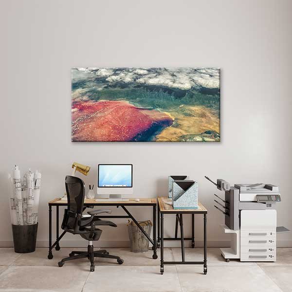 Havadan Renkli Kıyı Kanvas Tablo – 13638