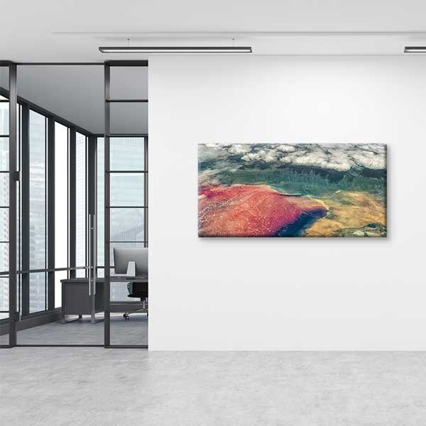 Havadan Renkli Kıyı Kanvas Tablo – 13638