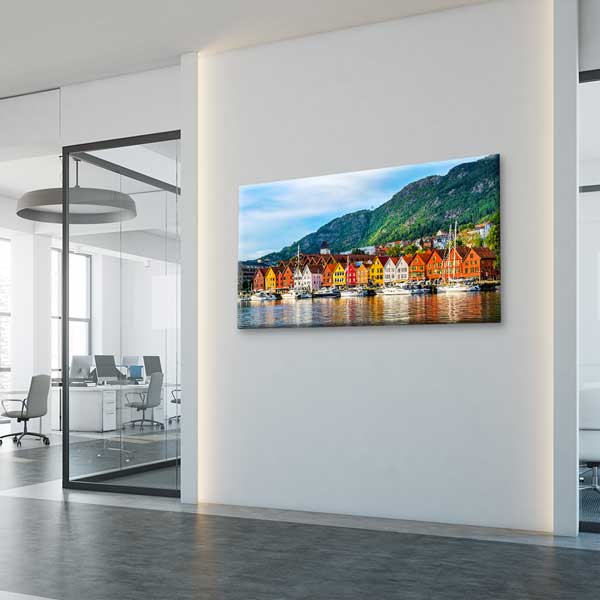 Bergen Bryggen Renkli Evler Norveç Manzarası Kanvas Tablo – 13686