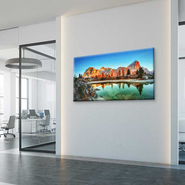 Dolomitler Lago Federa Dağ Manzarası Kanvas Tablo – 13688