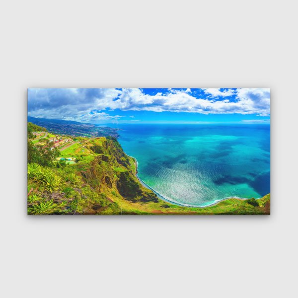 canvas-wall-design-13691-00 Madeira Adası Cabo Girão Uçurum ve Okyanus Manzarası Kanvas Tablo – 13691