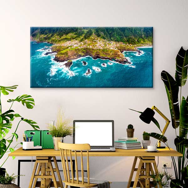 Porto Moniz Madeira Adası Sahil ve Okyanus Manzarası Kanvas Tablo – 13694