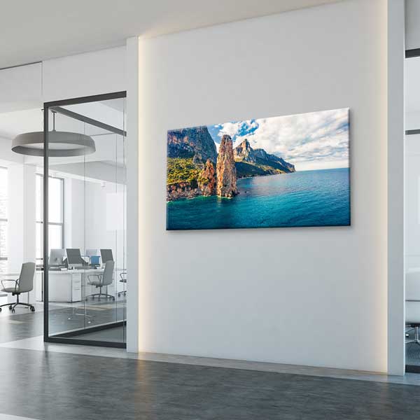 canvas-wall-design-13731-03 Kayalık Kıyı ve Deniz Manzarası Kanvas Tablo – 13731