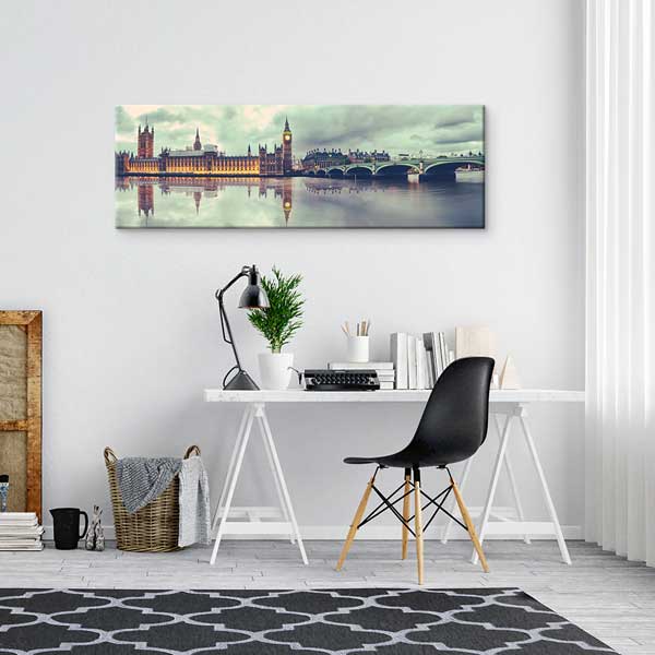 Londra Westminster ve Big Ben Manzaralı Kanvas Tablo 13872