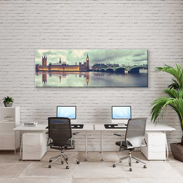 Londra Westminster ve Big Ben Manzaralı Kanvas Tablo 13872