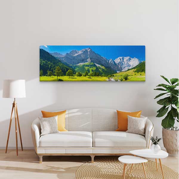 Alpler Dağ Manzarası Duvar Tablosu Kanvas 13910