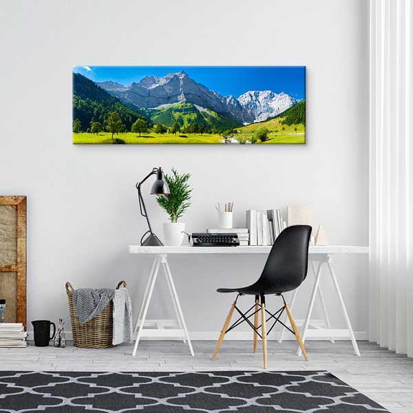 Alpler Dağ Manzarası Duvar Tablosu Kanvas 13910