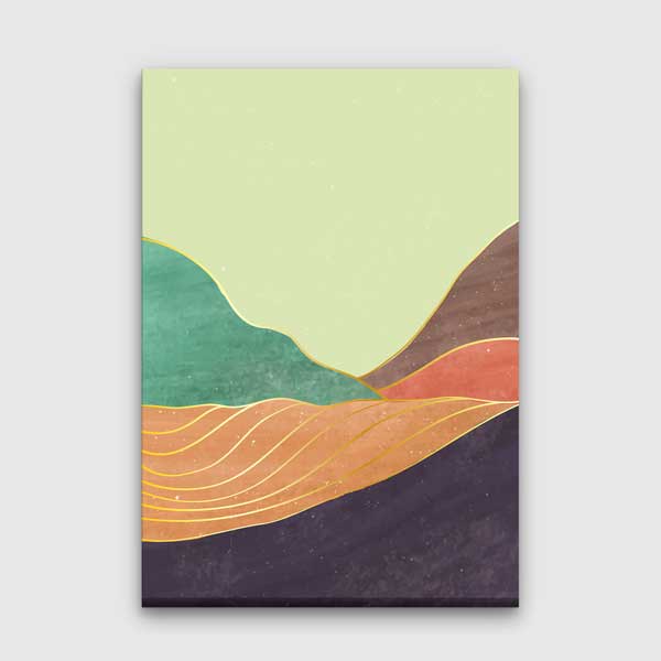 Soyut Dalgalı Manzara Minimal Duvar Tablosu 13970