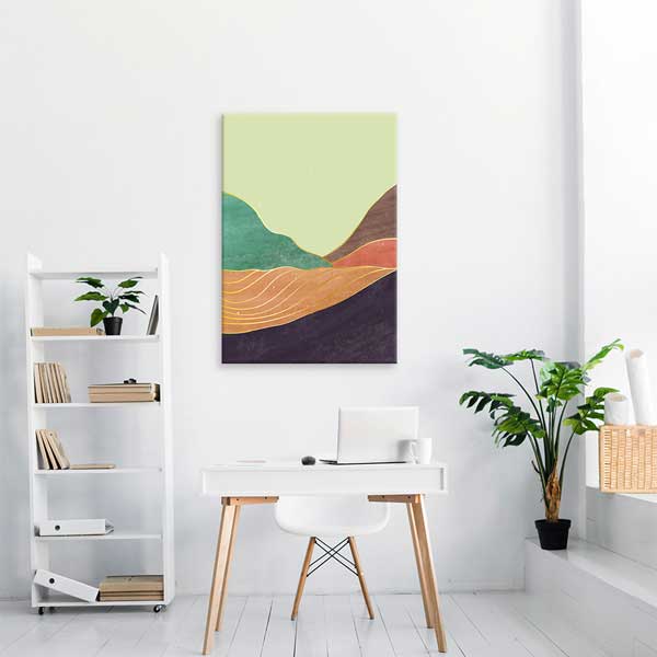 Soyut Dalgalı Manzara Minimal Duvar Tablosu 13970
