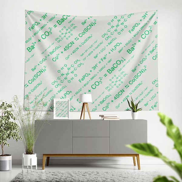Kimyasal Formüller Duvar Örtüsü - Kimya ve Bilim Temalı 8223
