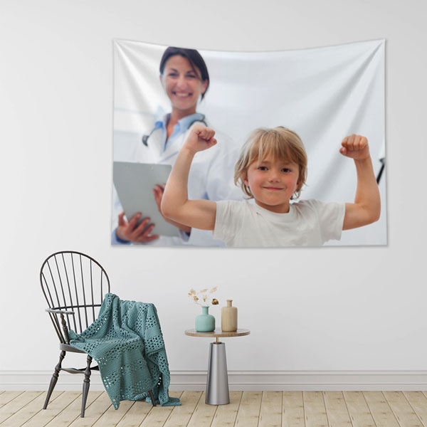 child-health-wall-decor-8394-01 Güçlü Çocuk ve Doktor Duvar Örtüsü 8394