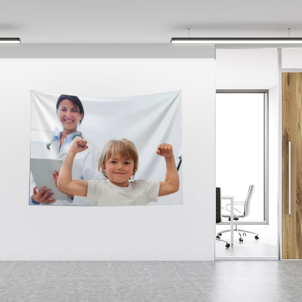 child-health-wall-decor-8394-02 Güçlü Çocuk ve Doktor Duvar Örtüsü 8394