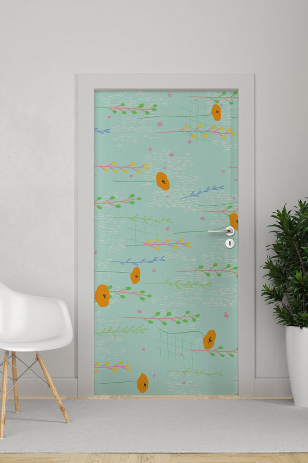 Çiçekli - Botanik Kapı Tasarımı 9362