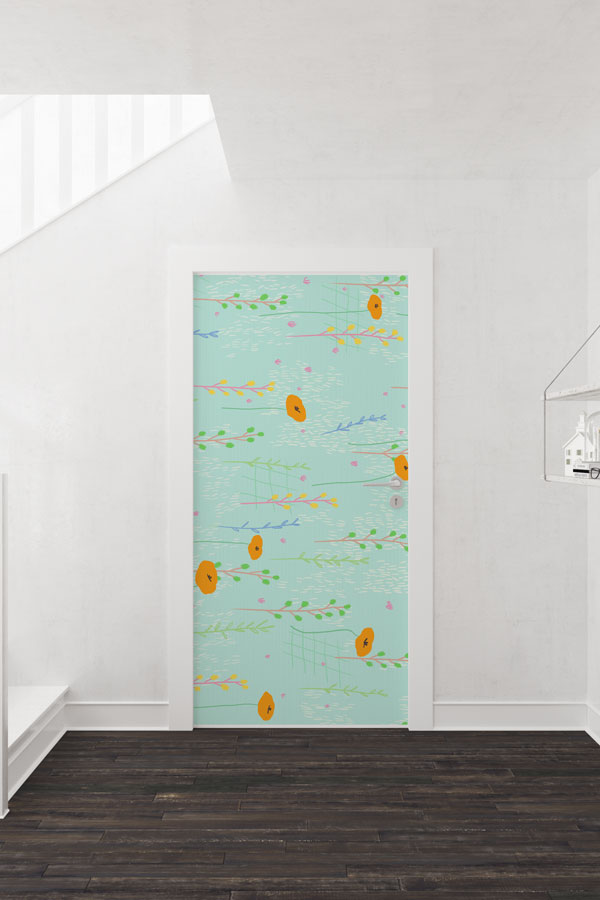 Çiçekli - Botanik Kapı Tasarımı 9362