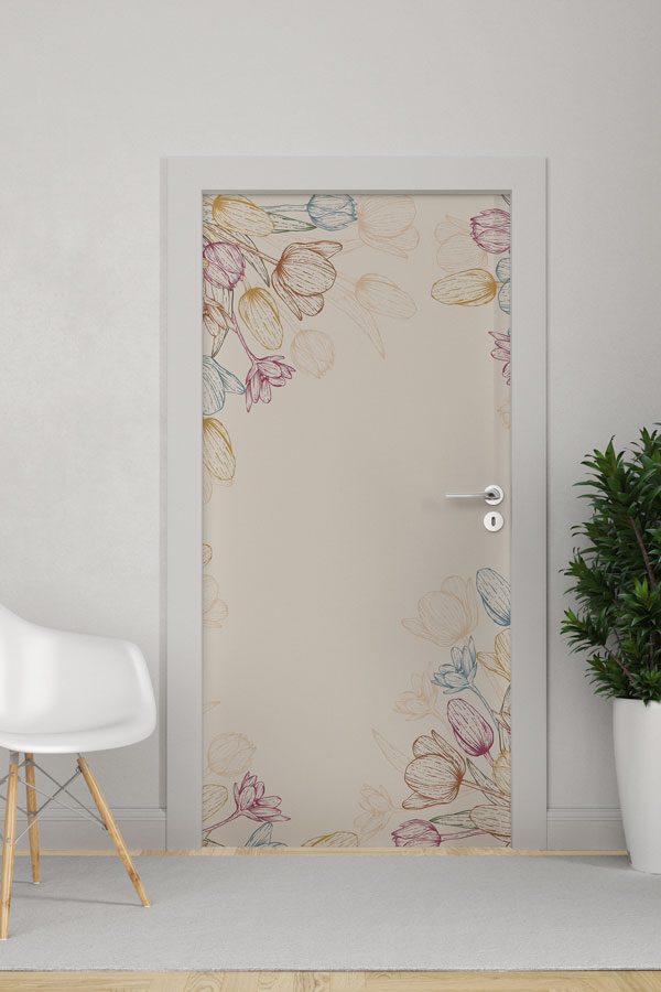 Çiçekli - Botanik Kapı Tasarımı 9364