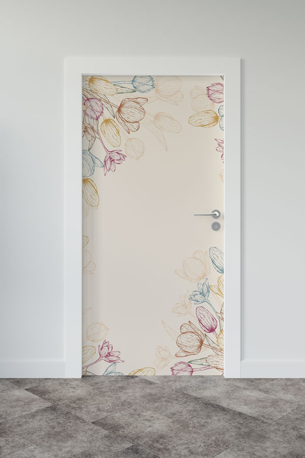 Çiçekli - Botanik Kapı Tasarımı 9364