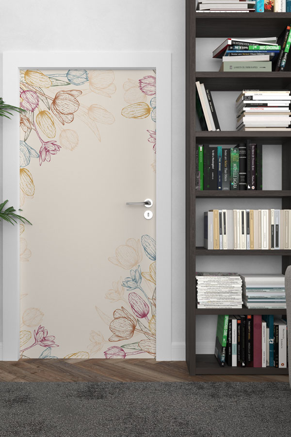 Çiçekli - Botanik Kapı Tasarımı 9364