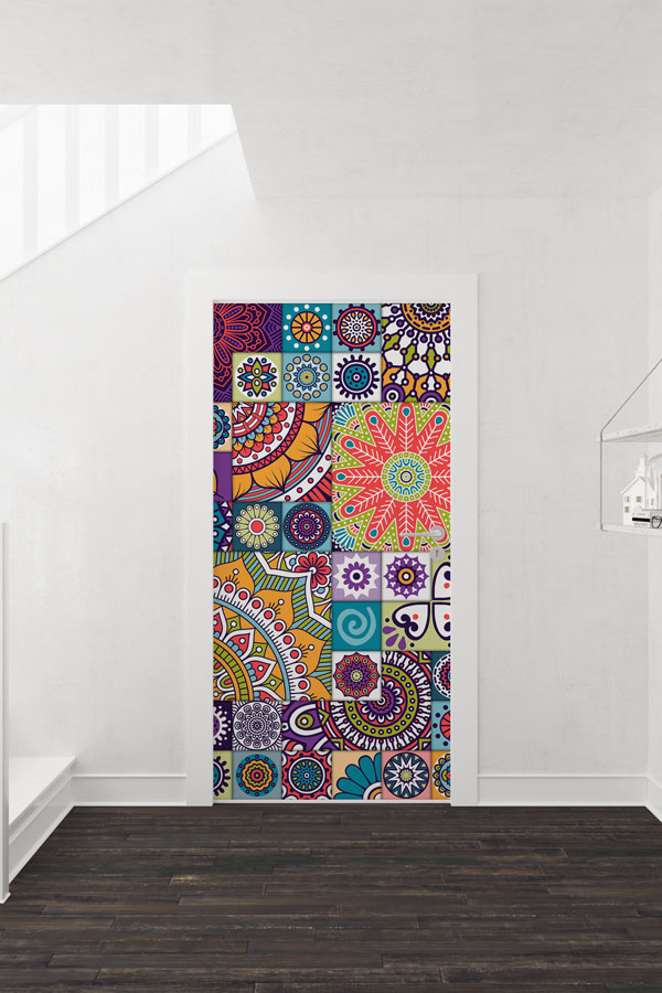 Çiçekli - Botanik Kapı Tasarımı 9365