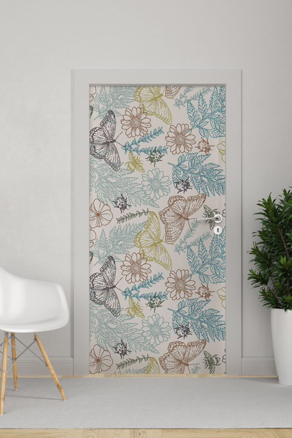 Çiçekli - Botanik Kapı Tasarımı 9363