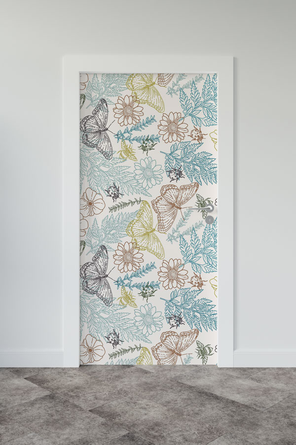 Çiçekli - Botanik Kapı Tasarımı 9363