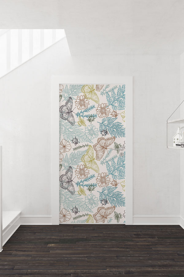 Çiçekli - Botanik Kapı Tasarımı 9363