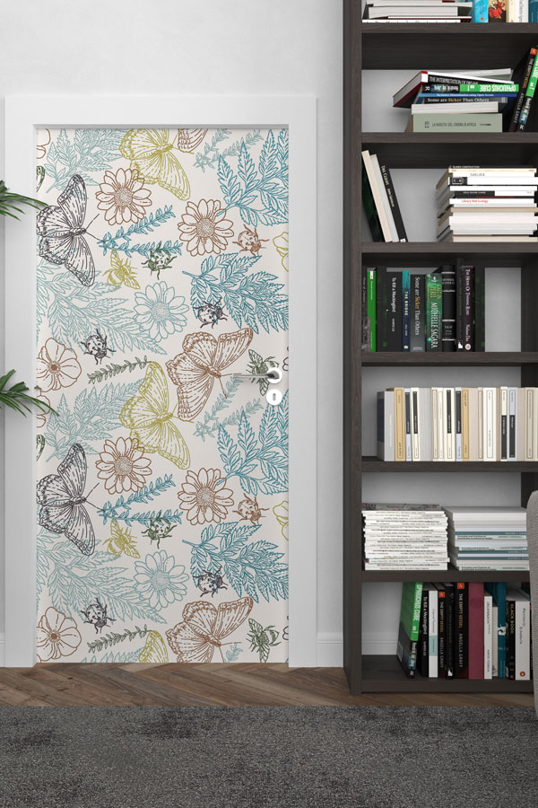 Çiçekli - Botanik Kapı Tasarımı 9363